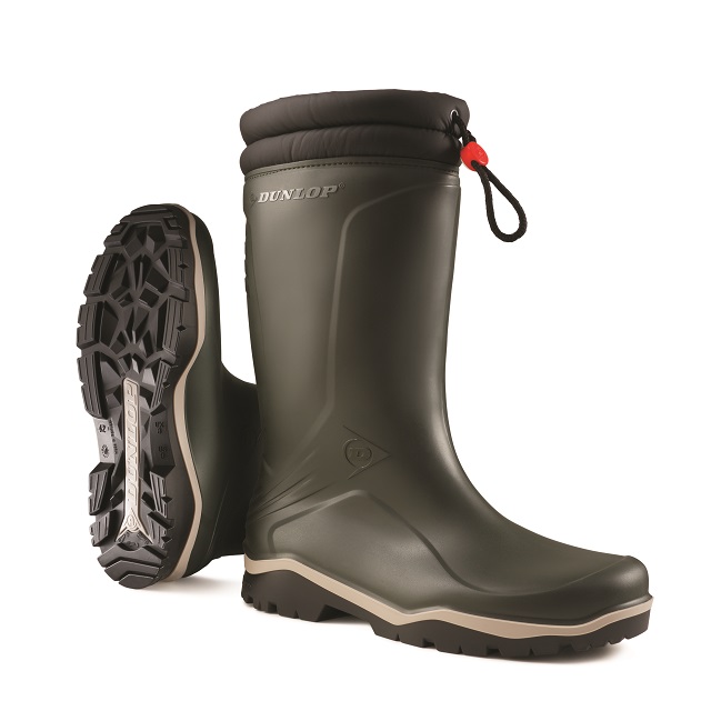 dunlop fleece lined padded collar waterproof wellies