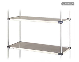 Solid Shelves - Stainless Steel