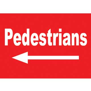 Pedestrians Left Sign